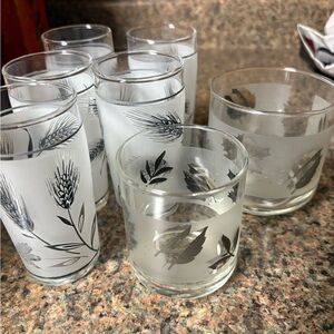 Vintage Silver wheat designing glasses.